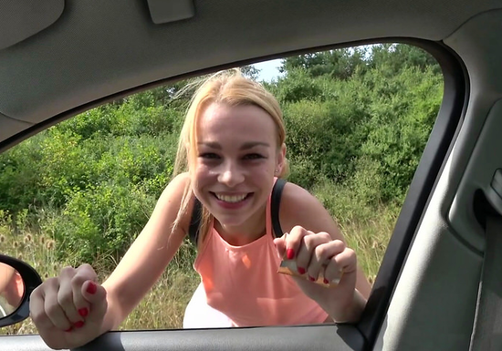 Driver Picked Up A Street Slut And Fucked Her In The Car... Cum In Mouth!