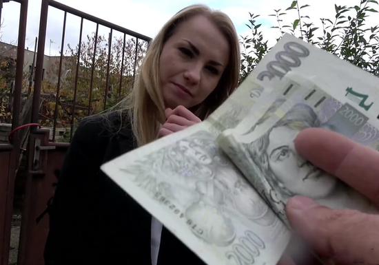 Stranger Pays Czech Whore Cash For Rough Hotel Sex!