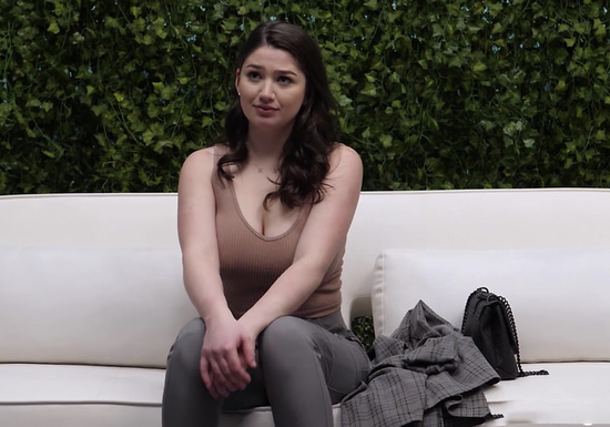 Curvy Brunette At Porn Casting Ready To Earn Money!