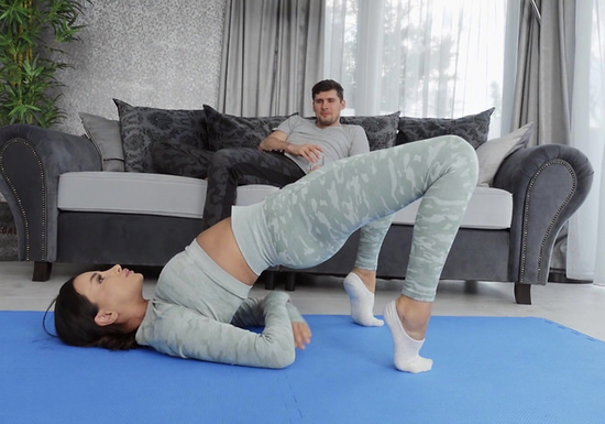 He Couldn't Hold Back And Fucked The Hot Athletic Brunette Hard
