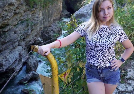 Cave Tour With Curvy Russian Babe Ended In A Secret Blowjob!
