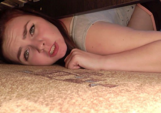 Curvy Russian Girl Got Stuck Under Bed... Fucked Hard Doggy Style!