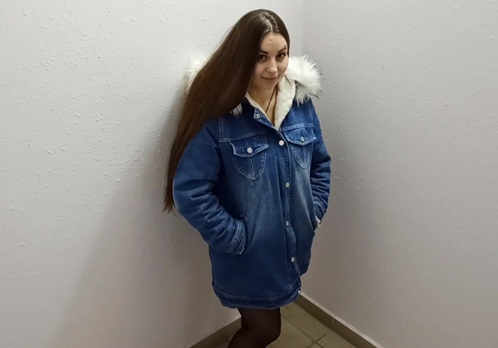 She Couldn't Hold Back And Sucked Her Friend's Cock In The Stairwell!
