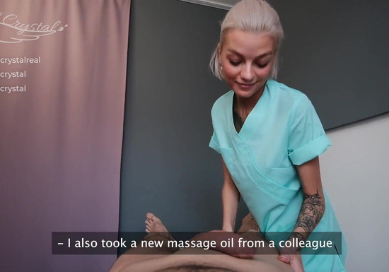 Russian Nurse Uses Lavender Oil For Sensual Cock Massage - Part 2!