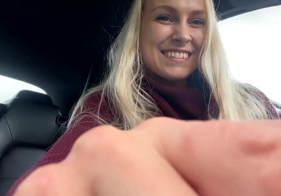 Jerking My Cock In The Car On The Way To Shopping!