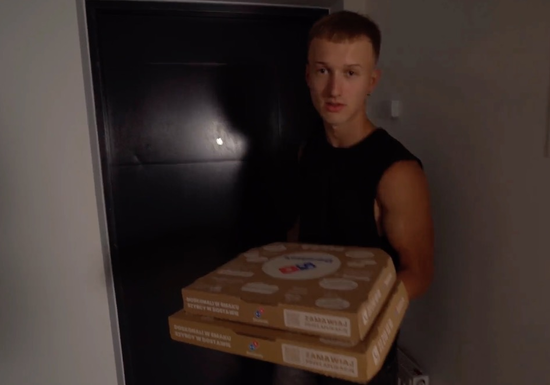 Pizza Guy Delivered To Russian Porn Models And Got Gangbanged!