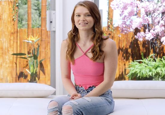Shy Redhead Cutie Begged To Star In Porn!