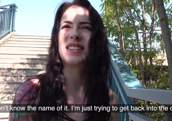 American In Europe Seduced A Slut And Creampied Her On The Street!